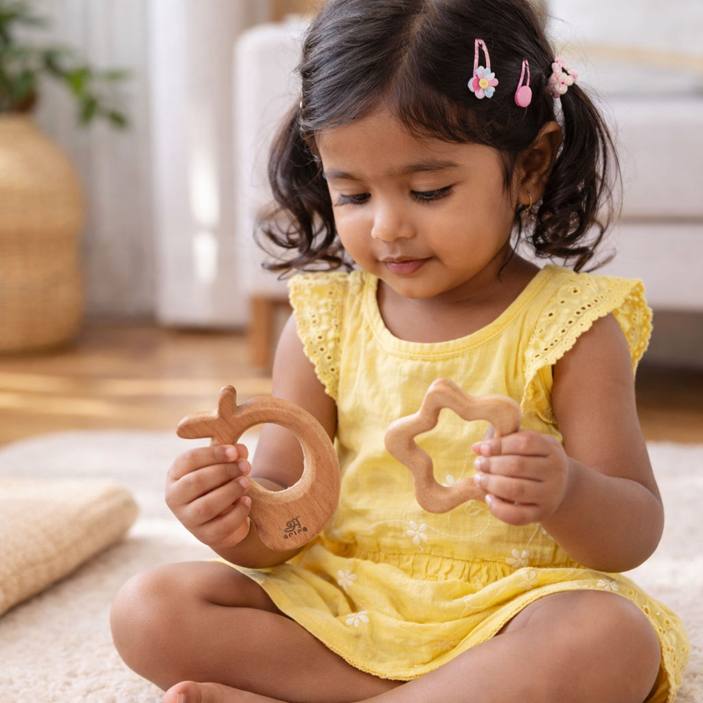 Wooden Teethers - Mango and Star